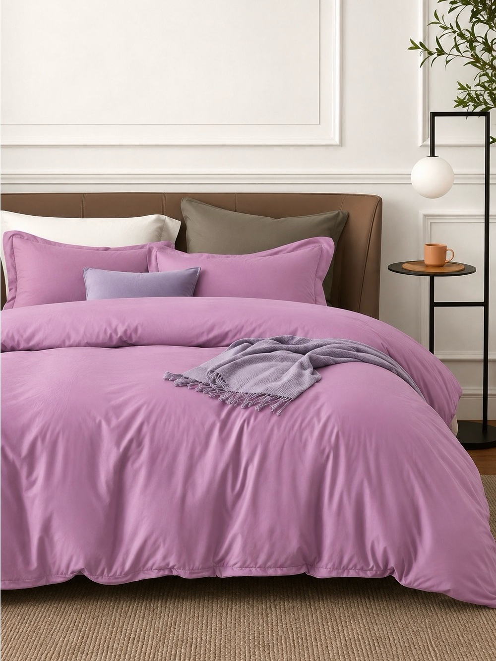 NEW Bedsure Pink Duvet Comforter Cover Full Size 3pc Soft Microfiber Pillowcases